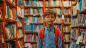 The student in library photo