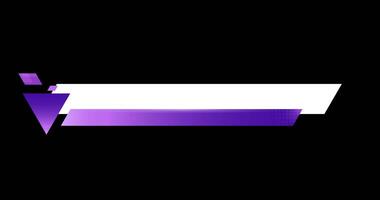 Lower third banner animation. Broadcast news lower third banner template design. headline title. Motion graphic. Transparent background with alpha channel.. video