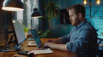 The programmer at desk photo