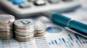 The Bitcoin Stacked Coins photo