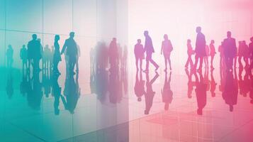 The Silhouettes of Business People photo