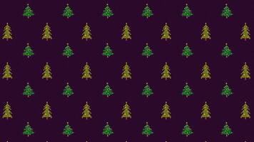 Minimal Christmas tree patterns. Shape animation. Seamless loop animation. Tiled Background for Christmas Holiday and New Year video