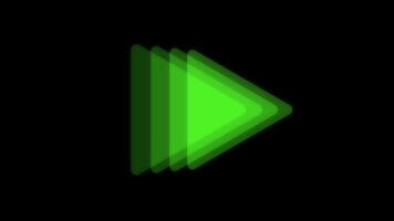 footage of glowing right neon Green arrows on a black background. Looped Neon Lines abstract VJ background. Direction Arrow Pointing to the right. Seamless loop video
