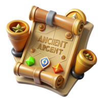 impressive abstract Mythical map, ancient cartography, treasure hunt, detailed png