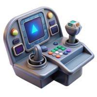 beautiful classic Spaceship cockpit control panel, buttons and screens original png