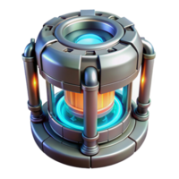 wonderful artistic Artificial gravity generator, metallic, glowing core 4K png