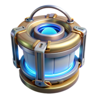 extraordinary contemporary Artificial gravity generator, metallic, glowing core 4K png