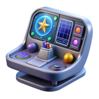 elegant creative Spaceship navigation console, holographic star chart, control panel genuine png