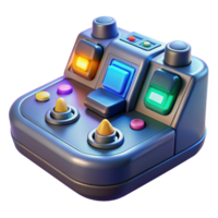 serene modern Spaceship console, buttons and levers, glowing lights high resolution png