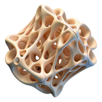 beautiful classic Artificial bone structure, bio-printed, intricate lattice high resolution png