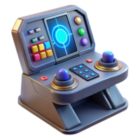 wonderful abstract Spaceship cockpit control panel, illuminated buttons, holographic display high resolution png