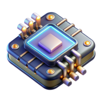 impressive creative Cyberpunk Data Chip, glowing circuits, metallic casing 4K png