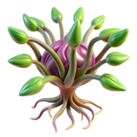 stunning rustic Alien plant with pulsating veins high resolution png