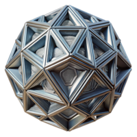 beautiful contemporary A metallic, geometric shape with intricate engravings high resolution png