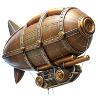 vibrant modern Steampunk airship blueprint scroll with intricate diagrams and technical specifications premium png