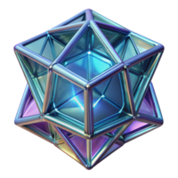 impressive creative Crystalline structure, complex geometry, glowing from within high resolution png
