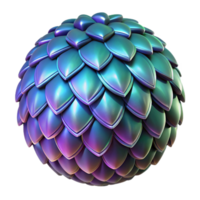 impressive artistic A single, detailed dragon scale, iridescent and textured premium png
