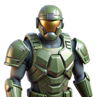 elegant minimalist Military exoskeleton suit with armored plating premium png