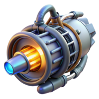 wonderful abstract Spaceship Engine, glowing plasma core, intricate pipes and wires genuine png