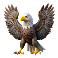 impressive artistic A majestic Bald Eagle with wings spread, exclusive png