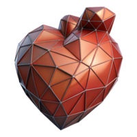 impressive classic A human heart, abstract and geometric authentic png