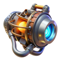 impressive contemporary Spaceship Engine, glowing plasma core, intricate pipes and wires authentic png