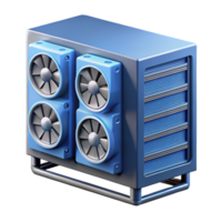 beautiful rustic Server rack with cooling fans high quality png
