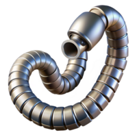 wonderful classic Robotic Tentacle, flexible, metallic segments original png