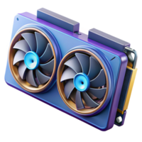 wonderful abstract A graphics card with multiple fans professional png