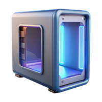 serene abstract Computer case with tempered glass side panel genuine png