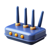 dramatic rustic Network router with multiple antennas authentic png