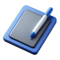 stunning minimalist Tablet computer with stylus pen authentic png