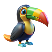 beautiful abstract A colorful toucan bird, authentic png