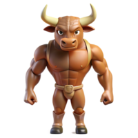 extraordinary creative Minotaur, half-bull, half-man, high resolution png