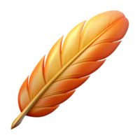 serene abstract Phoenix feather, single feather, 4K png