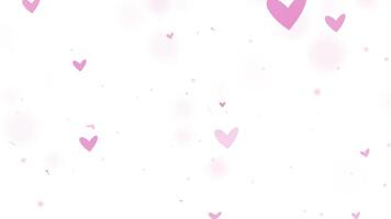 Pink Love Heart Particle overlay blur circles on a Transparent Background perfect for romantic or festive designs for Valentines Day or lovethemed projects video