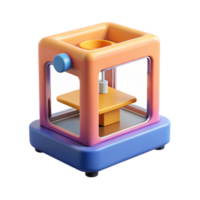 extraordinary artistic 3D printer creating a small object professional png
