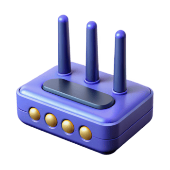 Maravilhoso criativo sem fio roteador com múltiplo antenas autêntico png