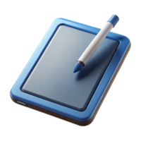 vibrant abstract Tablet computer with stylus, exclusive png