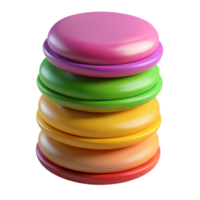 extraordinary artistic A stack of colorful macarons with various flavors original png