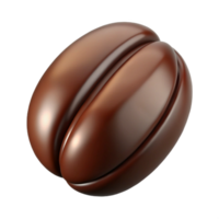 impressive rustic A coffee bean made of dark chocolate genuine png