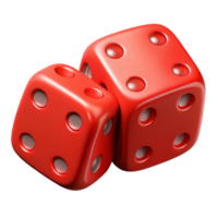 stunning minimalist A pair of red dice showing snake eyes authentic png