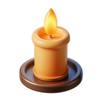 stunning rustic A single, flickering candle flame, casting a small glow premium png