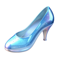 elegant artistic A delicate glass slipper, sparkling faintly high quality png