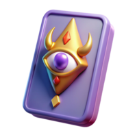 magnificent classic A single, stylized playing card, featuring a fantasy creature professional png