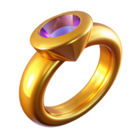 extraordinary minimalist A gleaming, golden ring with a large gemstone authentic png