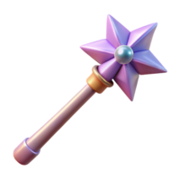 extraordinary artistic A delicate fairy wand with a sparkling crystal tip 4K png