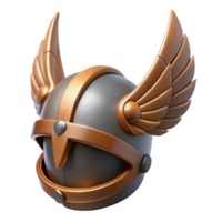 impressive traditional A winged helmet with a fierce, predatory design professional png