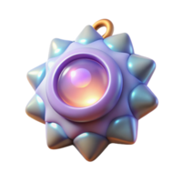 vibrant rustic A mystical amulet radiating a soft, ethereal glow original png