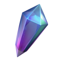 impressive modern A single, floating, glowing crystal shard with sharp edges original png
